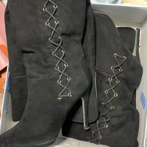 Black Knee High Boots